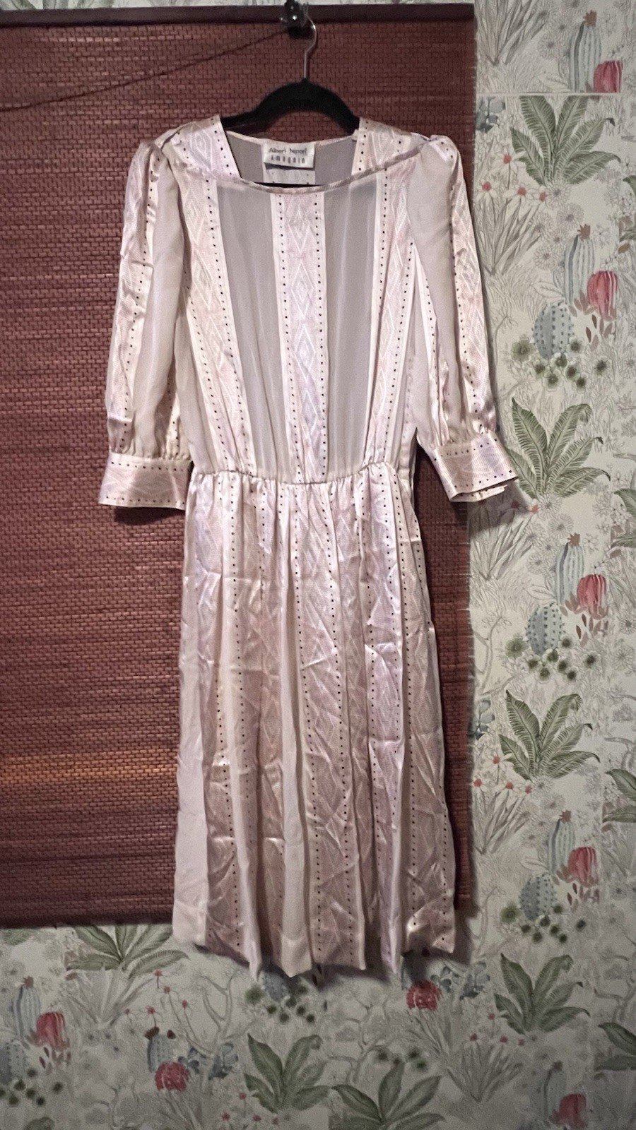 Vintage Albert Nipon I. Magnin Size 10 100% Silk Multicolor