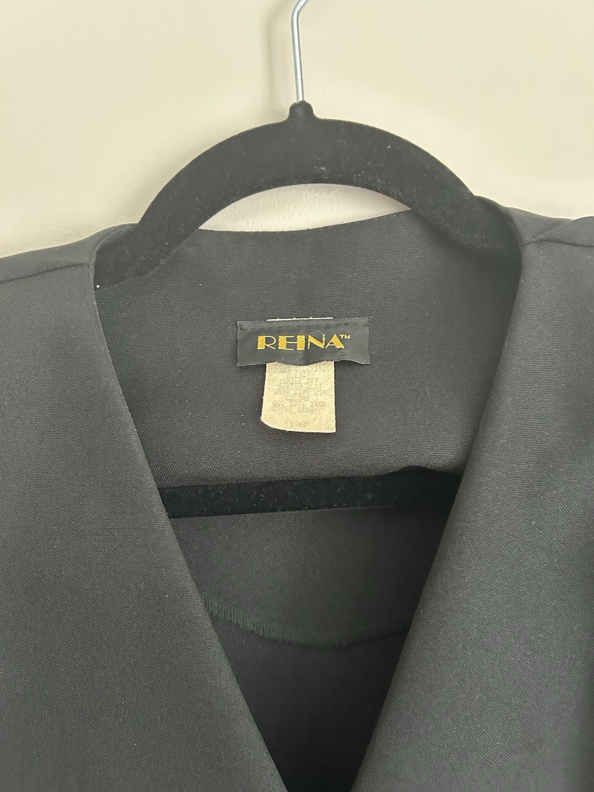 Vintage 90s Black Peplum Blazer Sheer Sleeve Minimalist Jacket