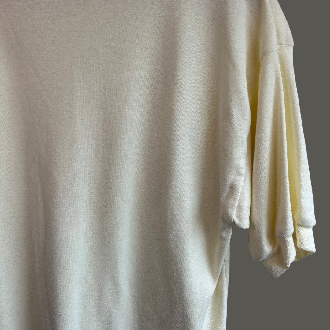 Vintage 1980s Allison Smith Mock Neck Short Sleeve Shirt