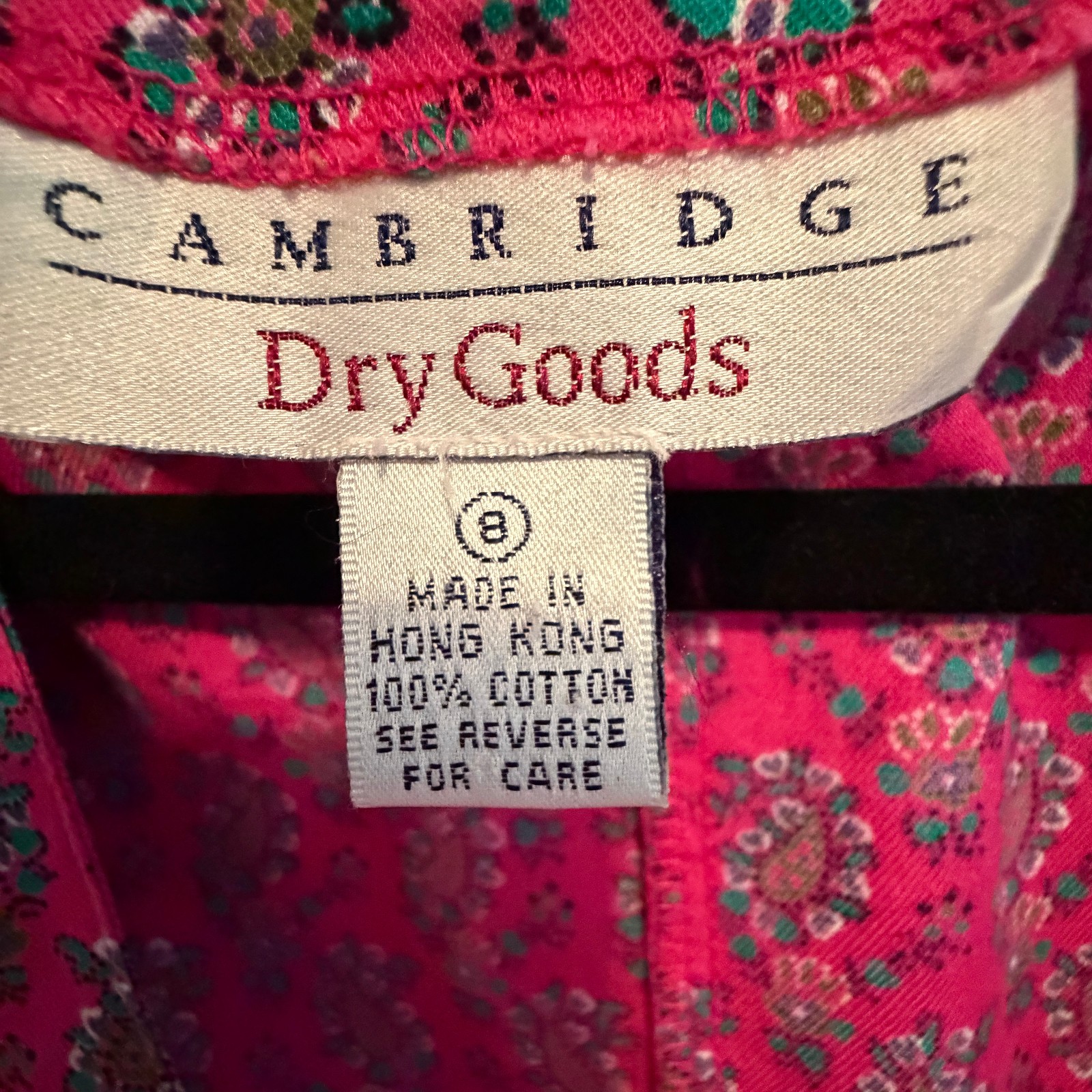 VTG Cambridge Dry Goods Wrap Maxi Dress 90s Granny Core Festival Cotton SIZE 8