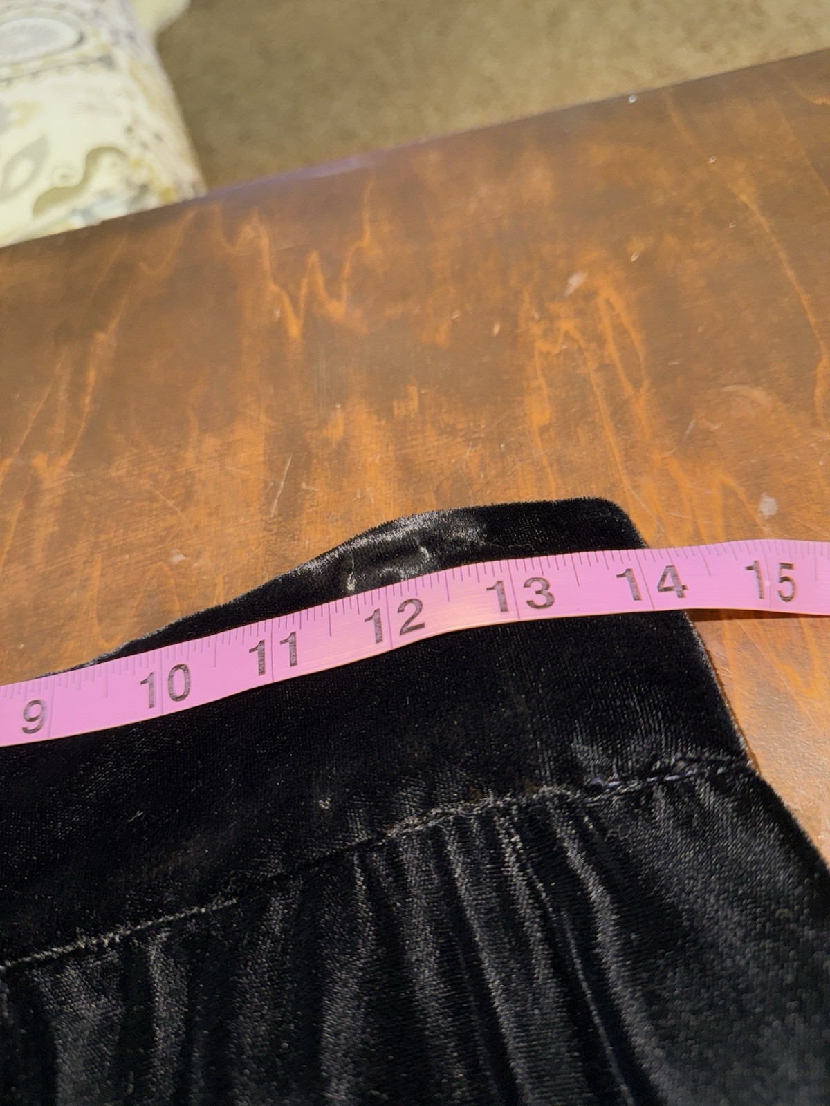 Vintage Boho Black Velvet Long Skirt Embroidered Floral Elinor gay 60’s 70’s