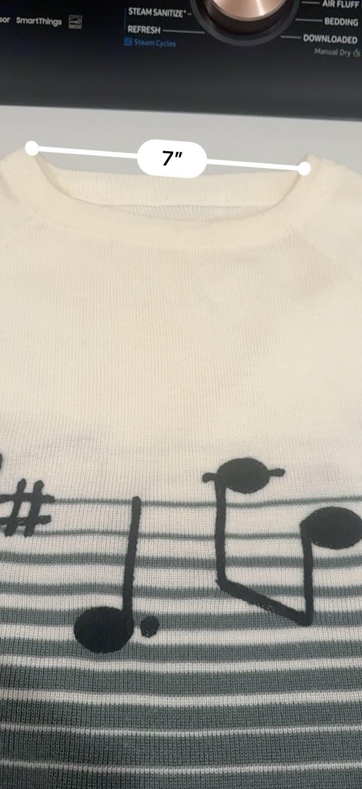 Vintage Cyn Les Shirlee Designs SWEATER Embroidered MUSIC Teacher NOTES XS/S