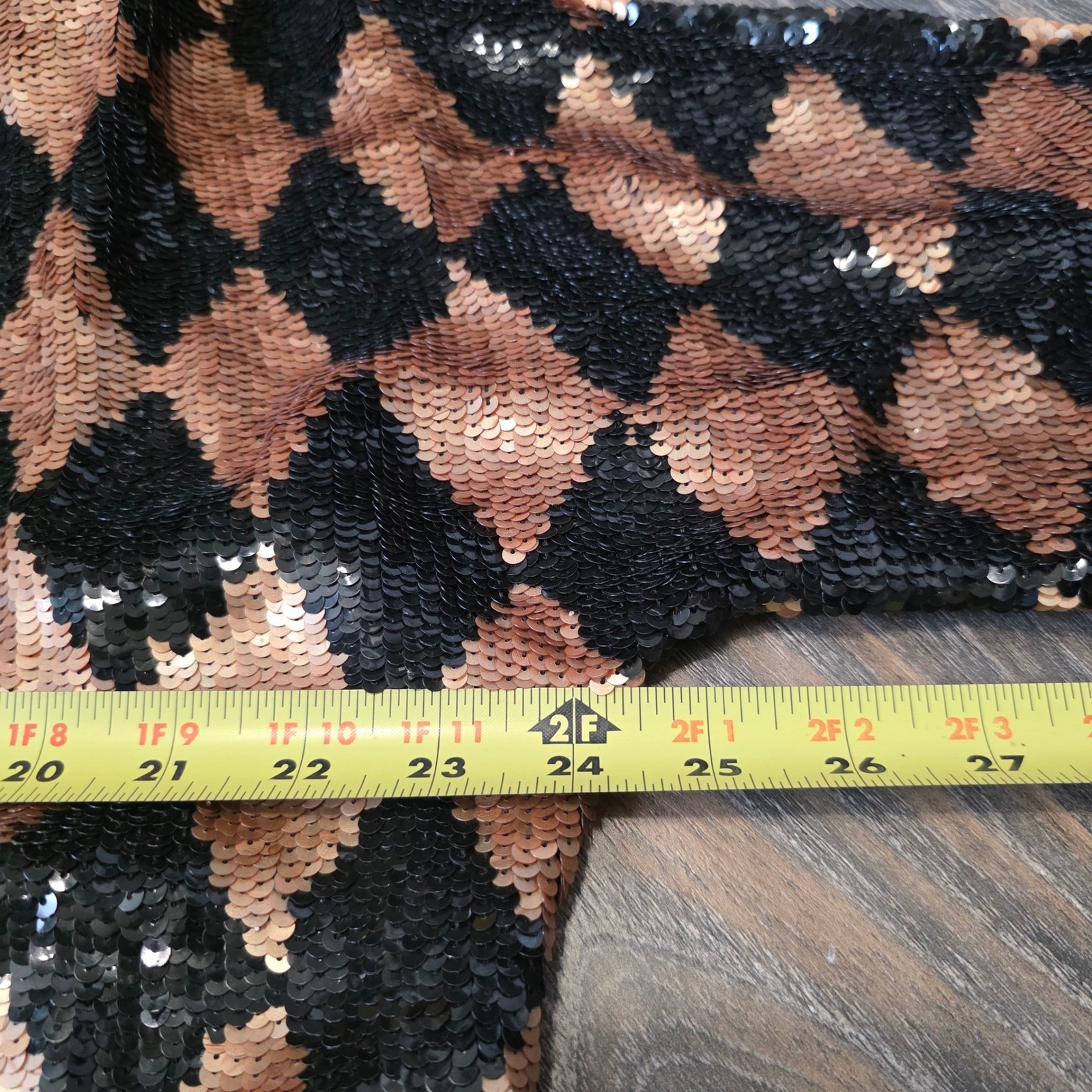Lauren Alexandra Vintage Silk Sequin Harlequin Top Black Copper Diamond Blouse