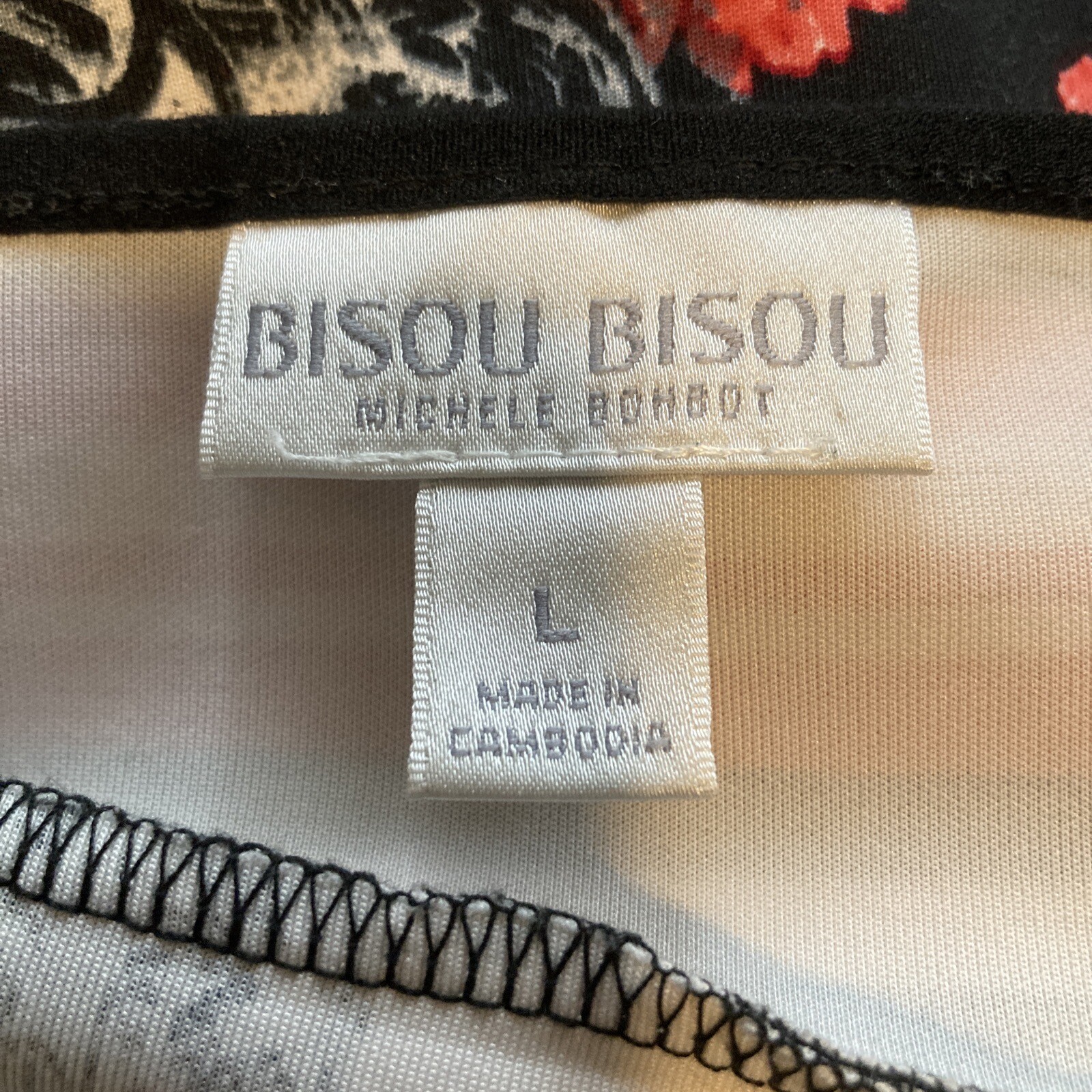 Bisou Bisou women’s skirt colorful geometric design Midi size L
