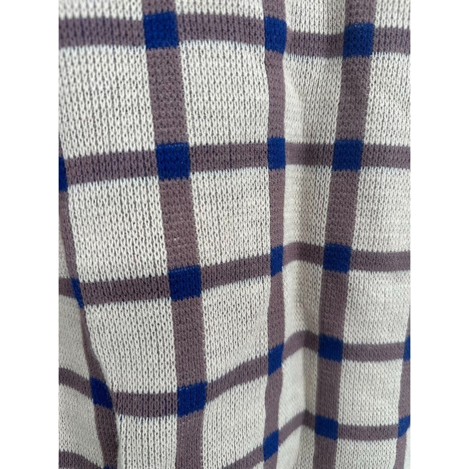 Vintage Leonardo Strassi Plaid Sweater Designer Italy Mens XL Grunge Preppy