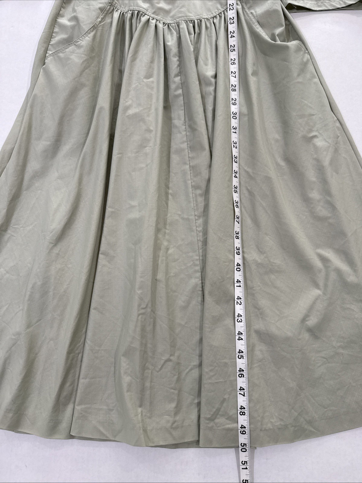 Vintage 80s Trench Midi Maxi Shirt Dress 10 M/L Equestrian Old Money Minimalist