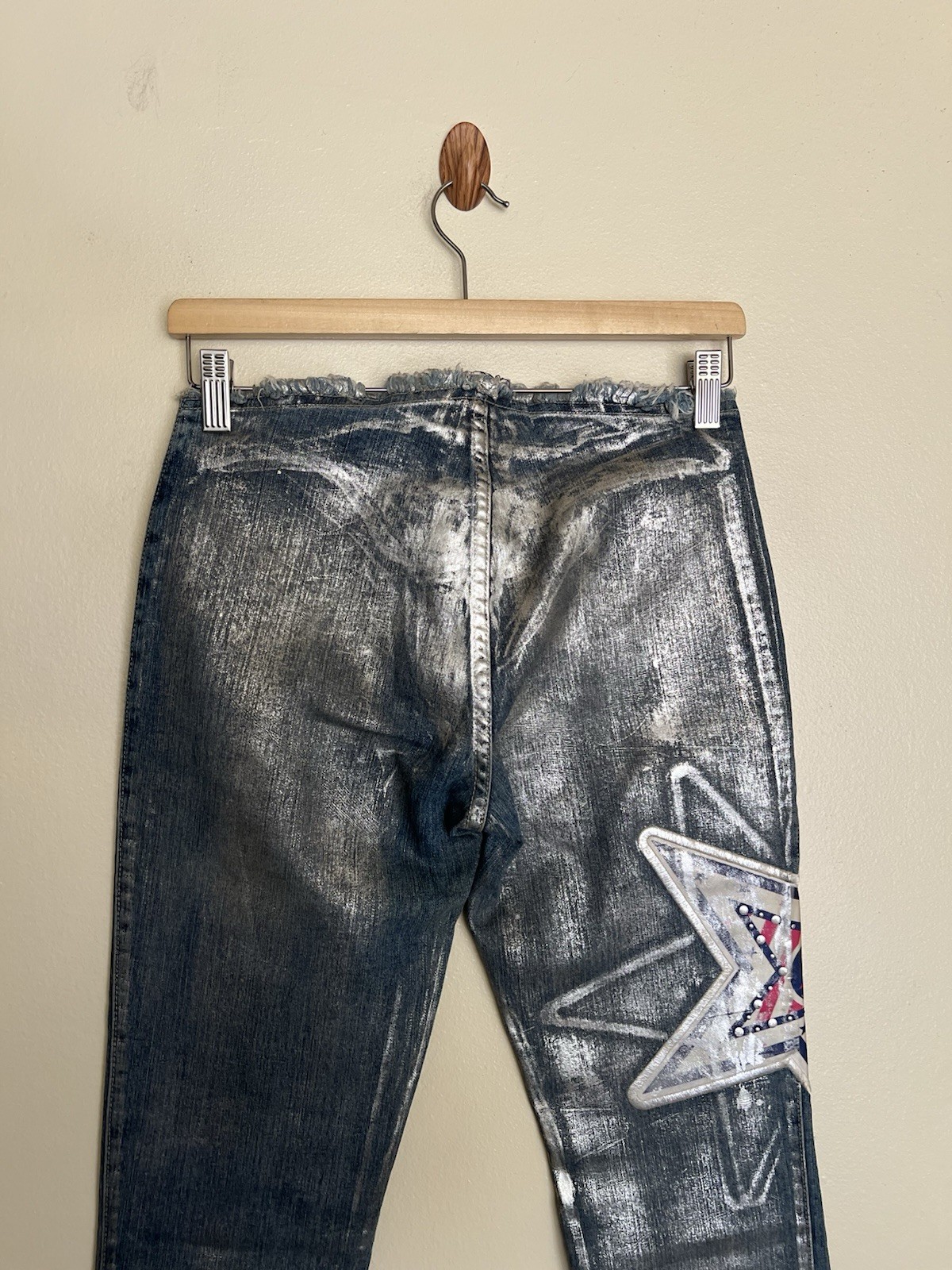 Vintage 90s JNCO Star Flare Boot Cut Jeans Women’s Size 5 Rare Punk Emo Denim