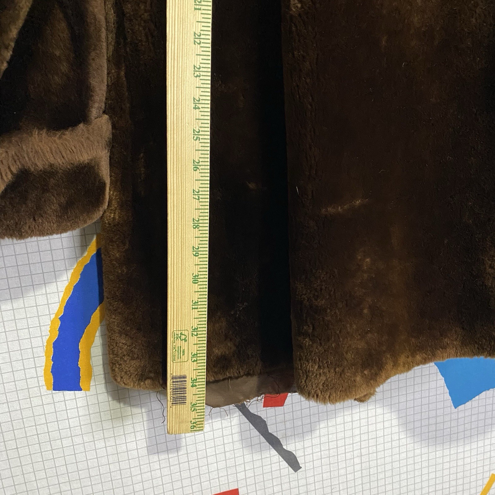 Vintage 50s Brown Mouton Fur Coat Medium Lamb Beaver Mink 60s Velvet Kansas City