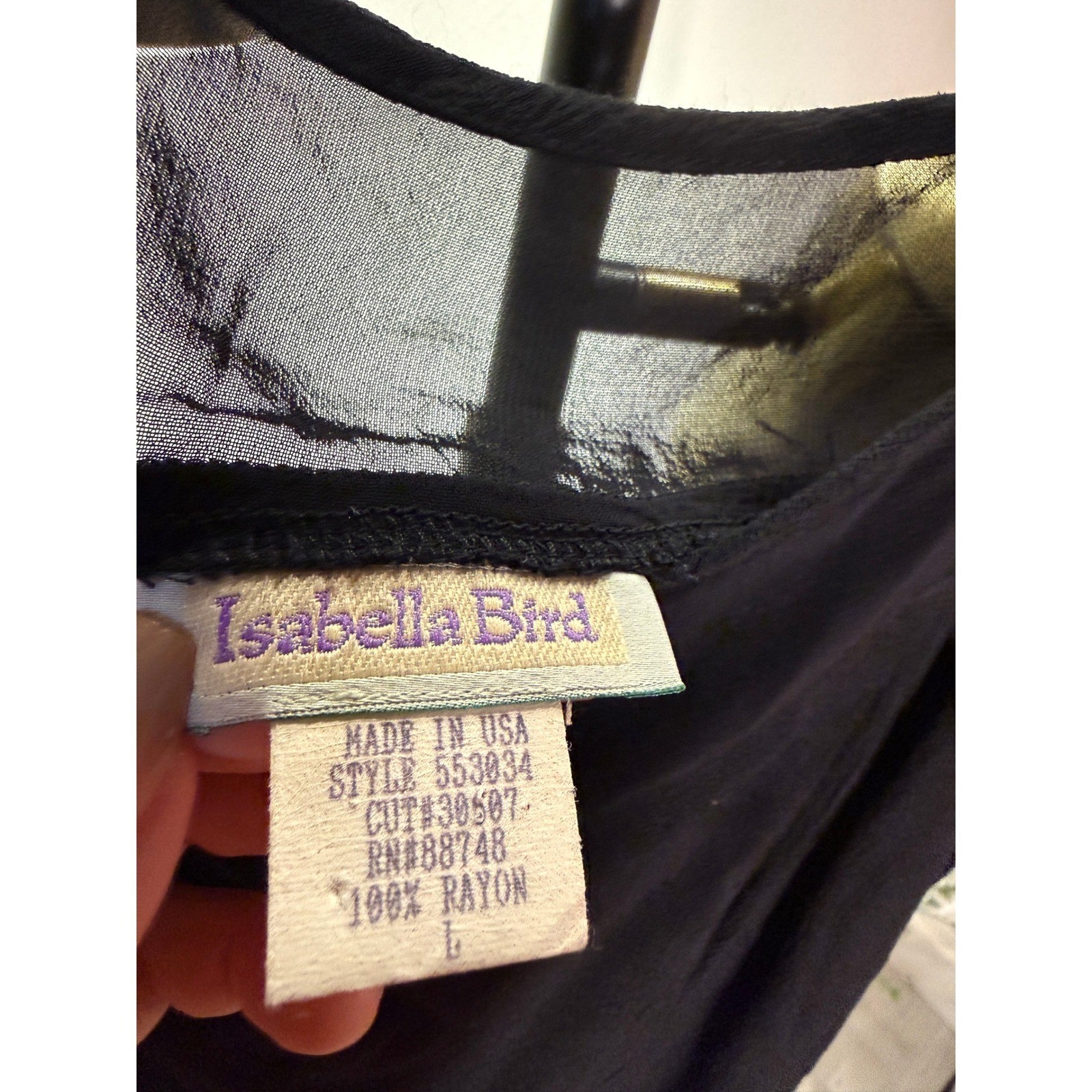 Isabella Bird mini vintage mesh top perfect LBD grunge layering dark academia LG