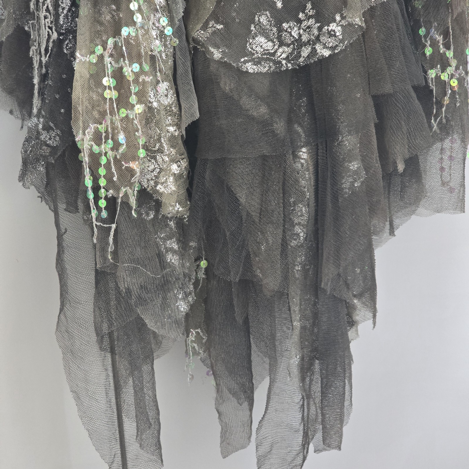 Jeans Collection Y2K Maxi Dress S Lace Sequin Boho Fairycore Vintage 90s