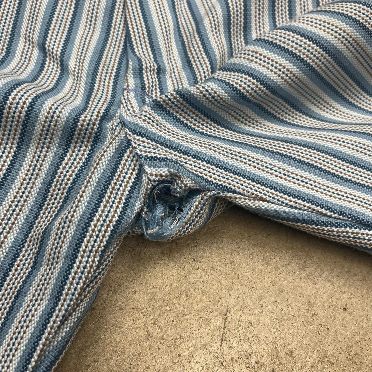 Vintage 60s Penneys Towncraft Striped Pants blue womens 27×28 boot cut wide leg