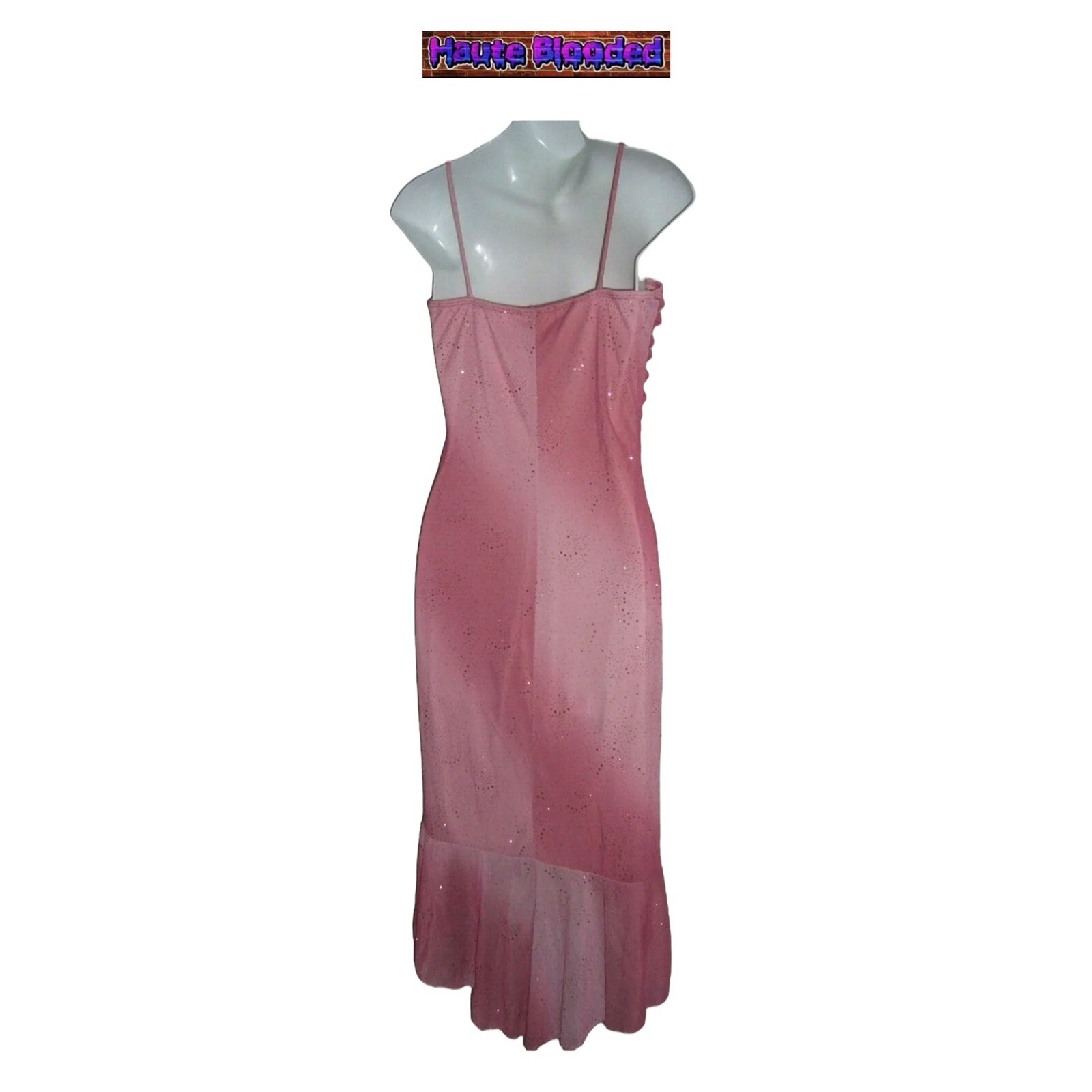 Taboo Dress Vtg 90s Pink Glitter Kawaii Fairy Barbie y2k Coquette Ballet Pixie