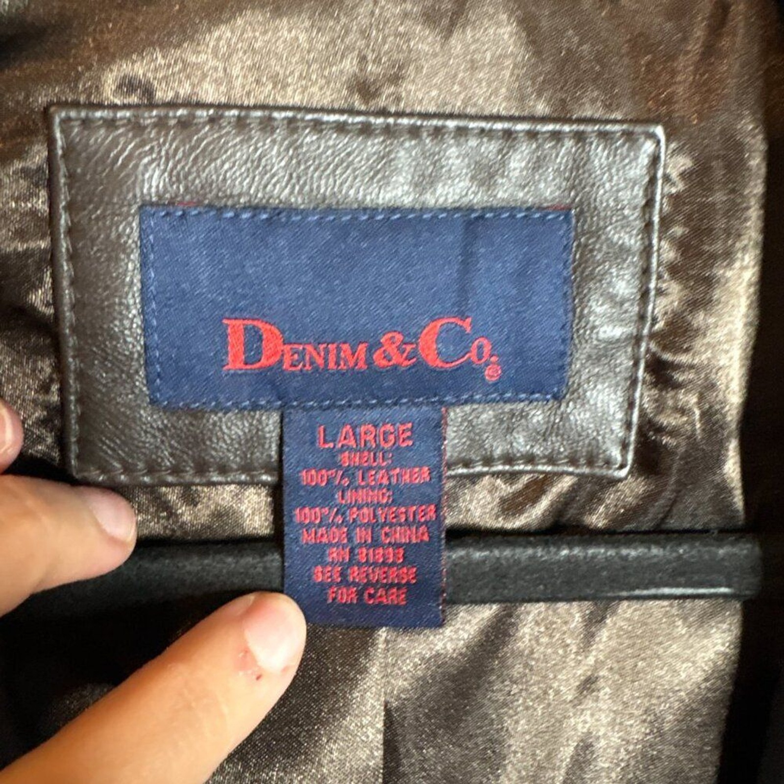 Vtg dark chocolate brown leather jacket