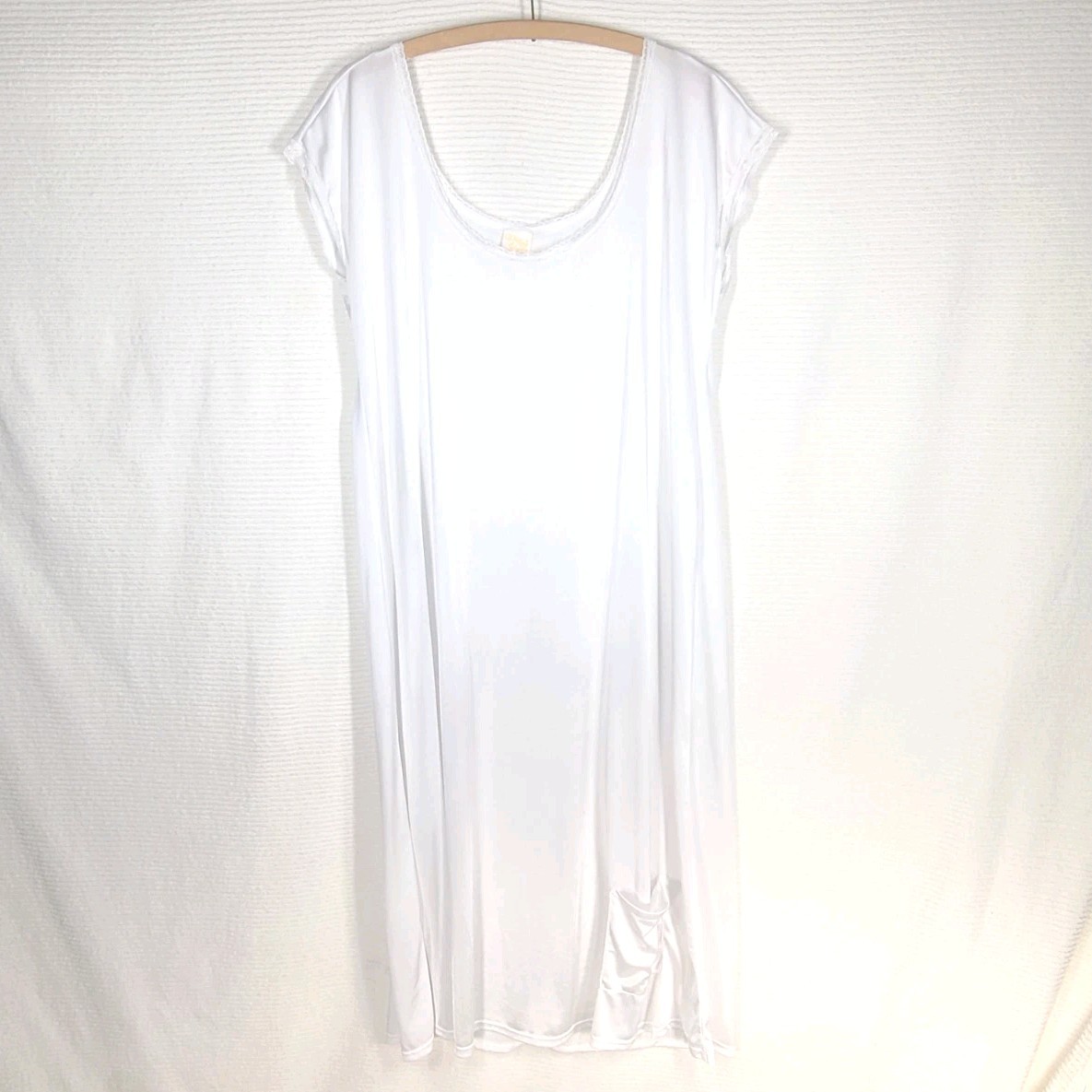 Cap Sleeve Temple Slip Plus Size 3x LDS 100% Nylon White Elegance Undergarment