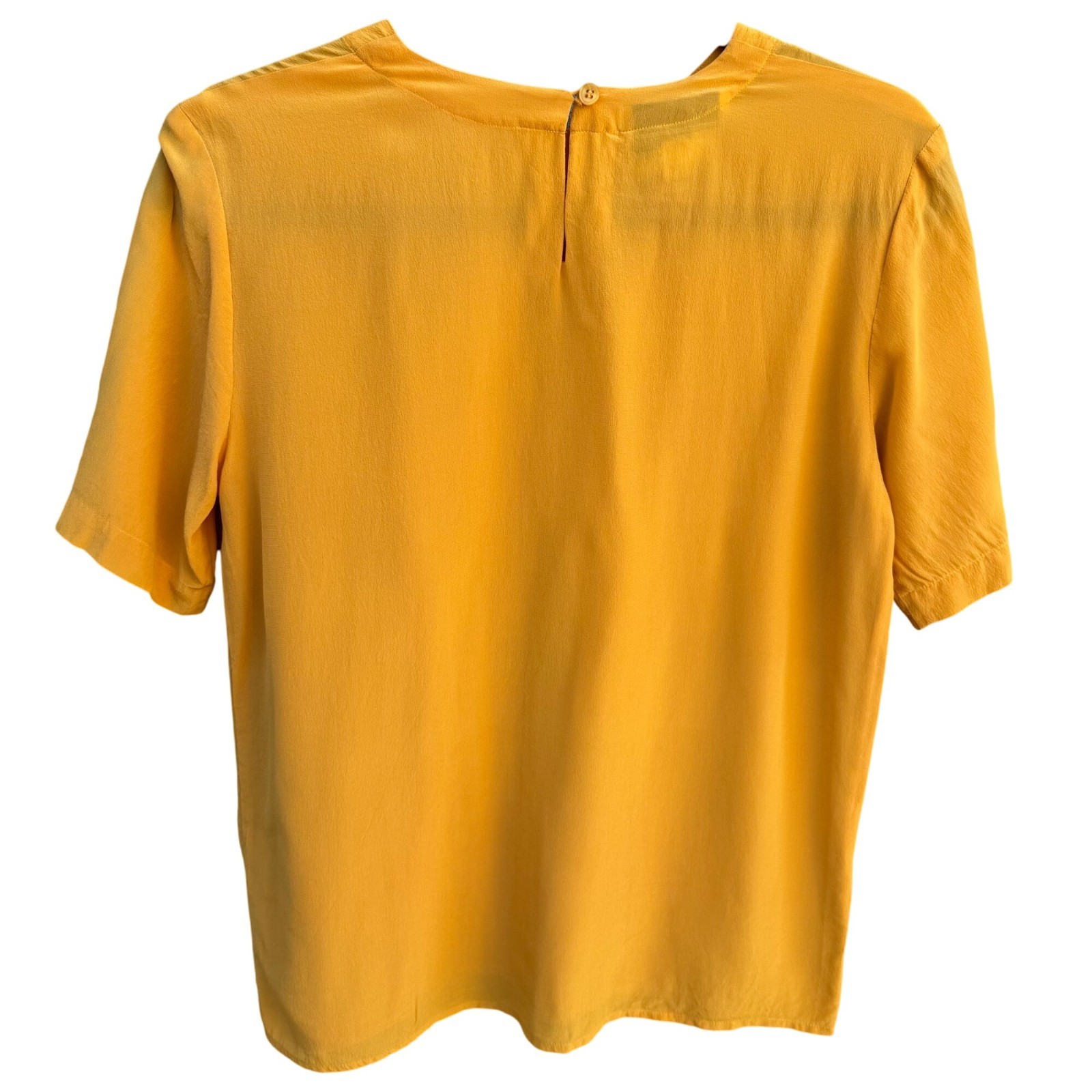 Christie & Jill Vintage 90s 100% Silk Natural Fiber Sustainable Blouse Yellow S