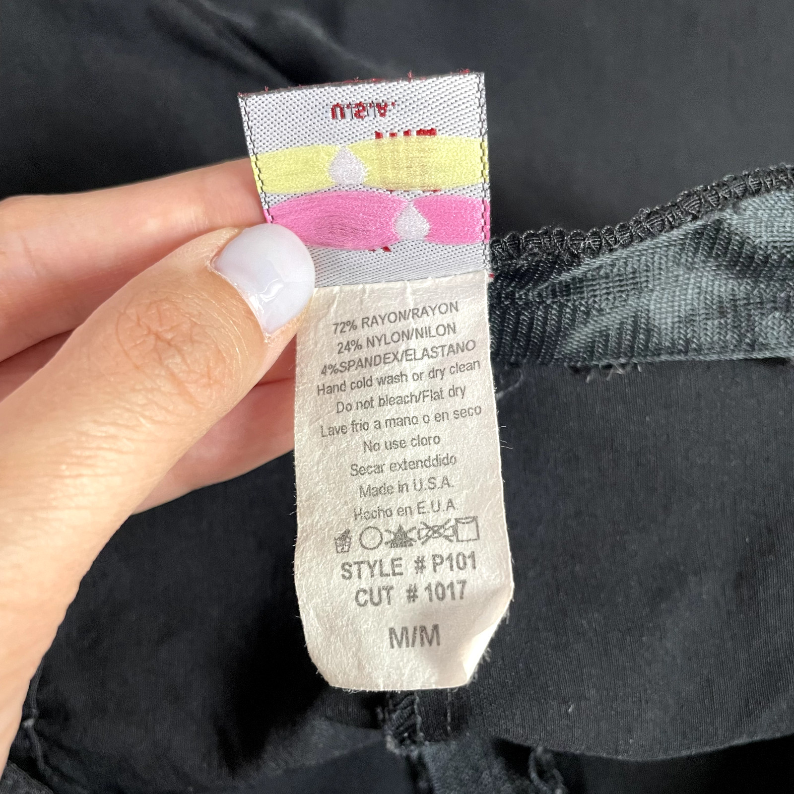Y2K Vintage Miss Me Trousers Pants Slacks 4 26 Black Front Zip Corpcore Office
