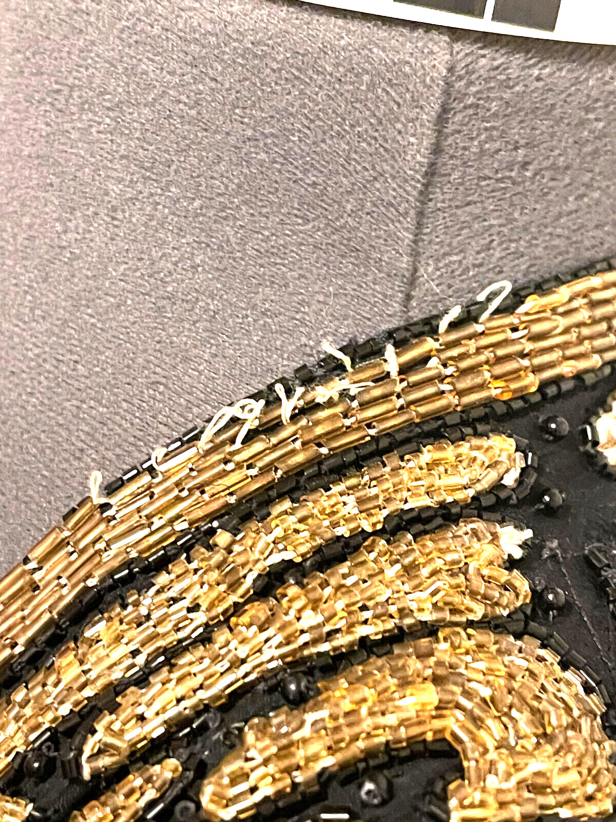 Vintage Nite Lune Gold and Black Sequined and Beaded Jacket