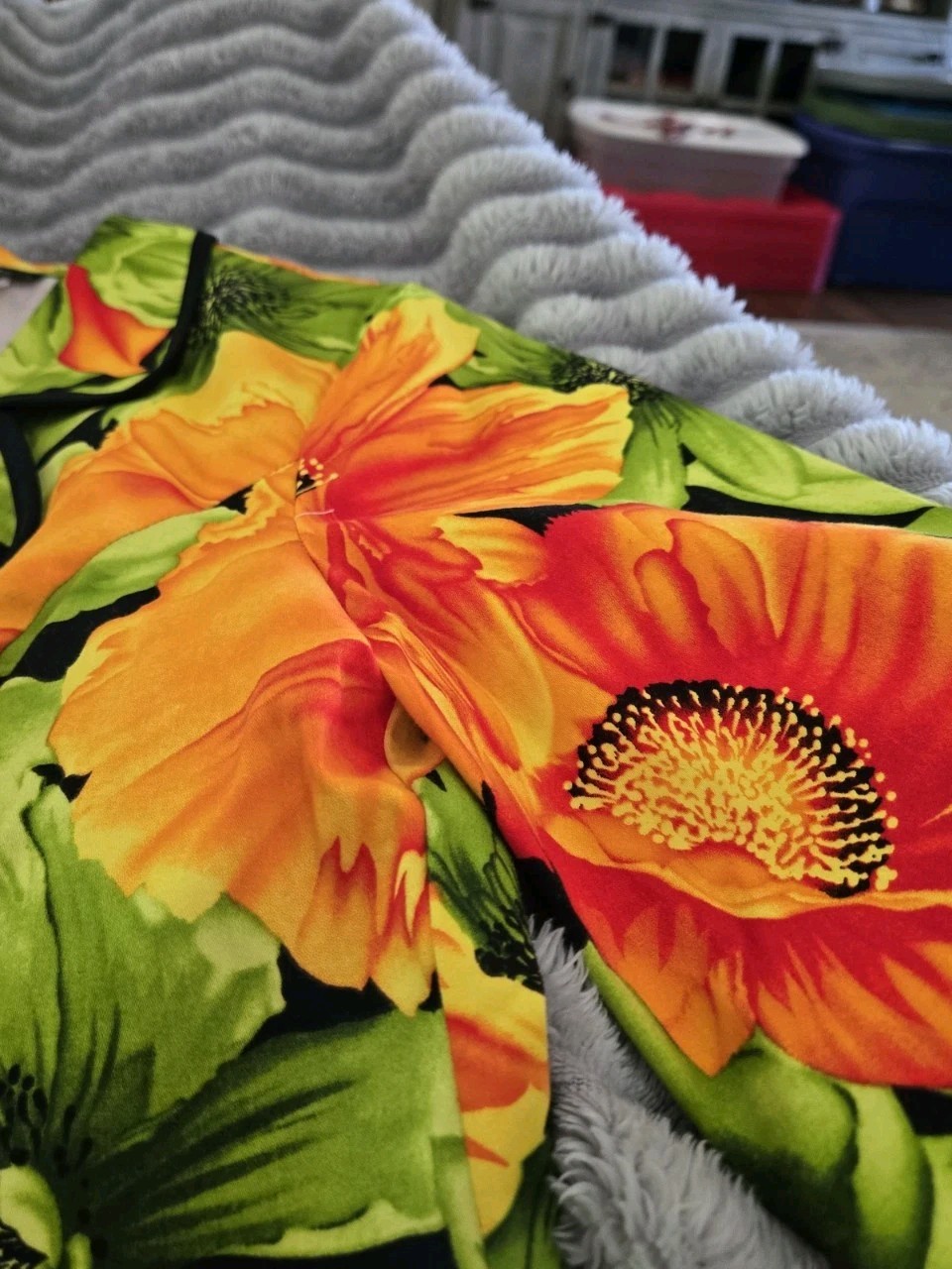 Vintage NueVa Abstract Flower Button Jacket/Blazer Vibrant Made In Canada EUC!!