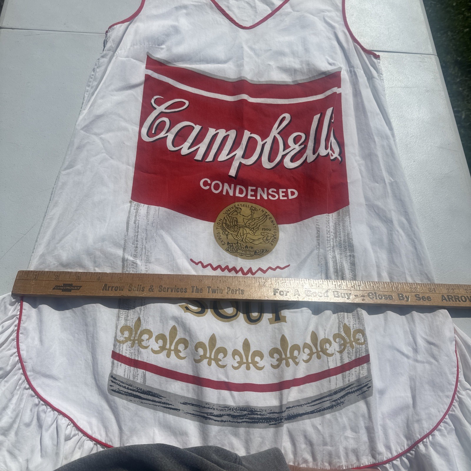 VTG 1960s Jeri Morton Campbell’s Soup Smock Dress Hostess Apron Pop Art Rare USA