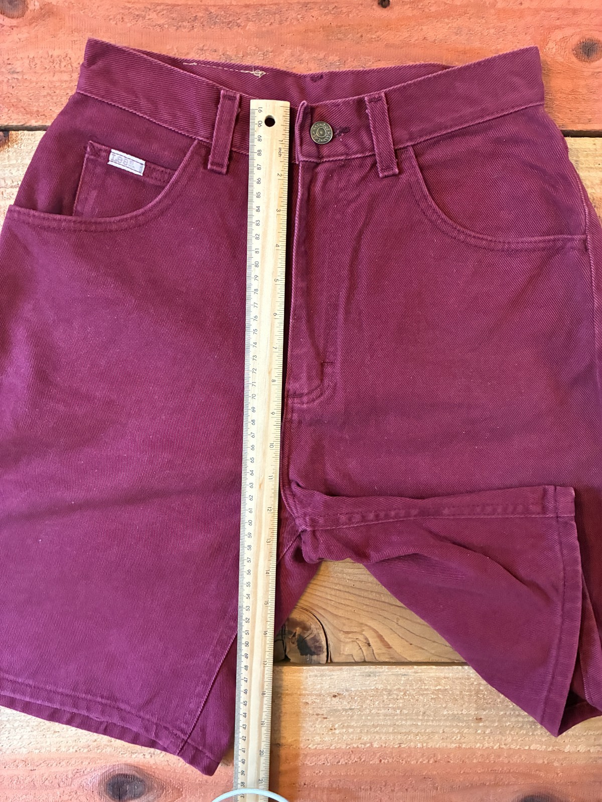 Vintage Lee Oxblood Balloon Shorts USA Made Union Made 90s Y2K Baggy 27