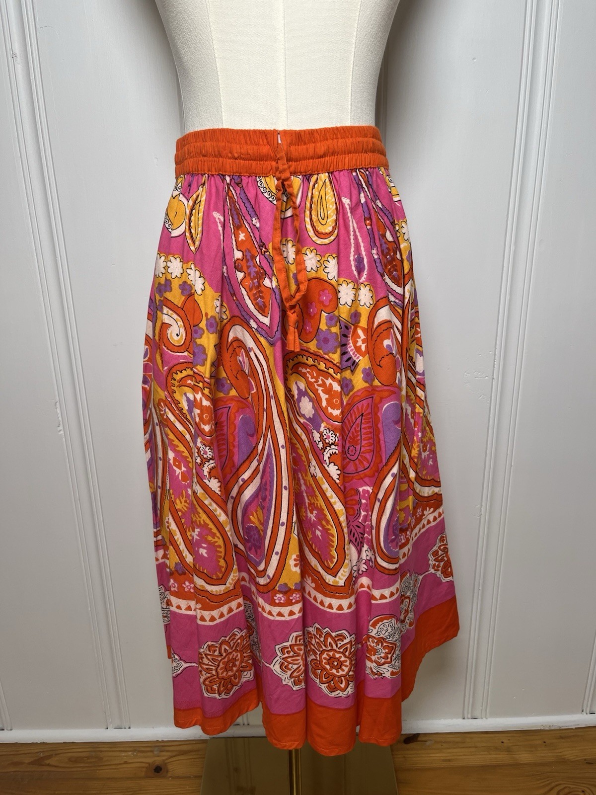 Vintage Jackpot Skirt FREE SIZE 100% Cotton Psychadelic Colorful 90s FAST SHIP