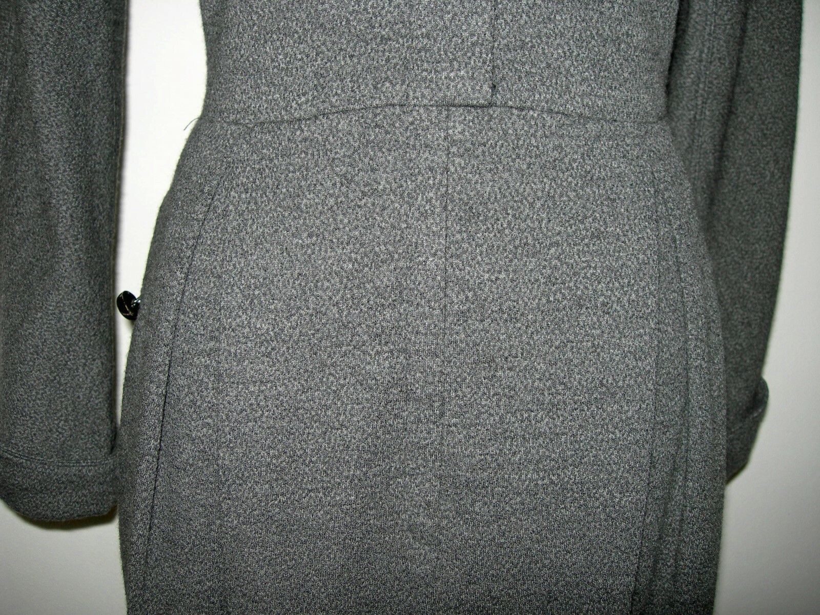 Vintage GEOFFREY BEENE Gray Shirtwaist Dress Saks 8 (VTG Small) „Boss Lady”