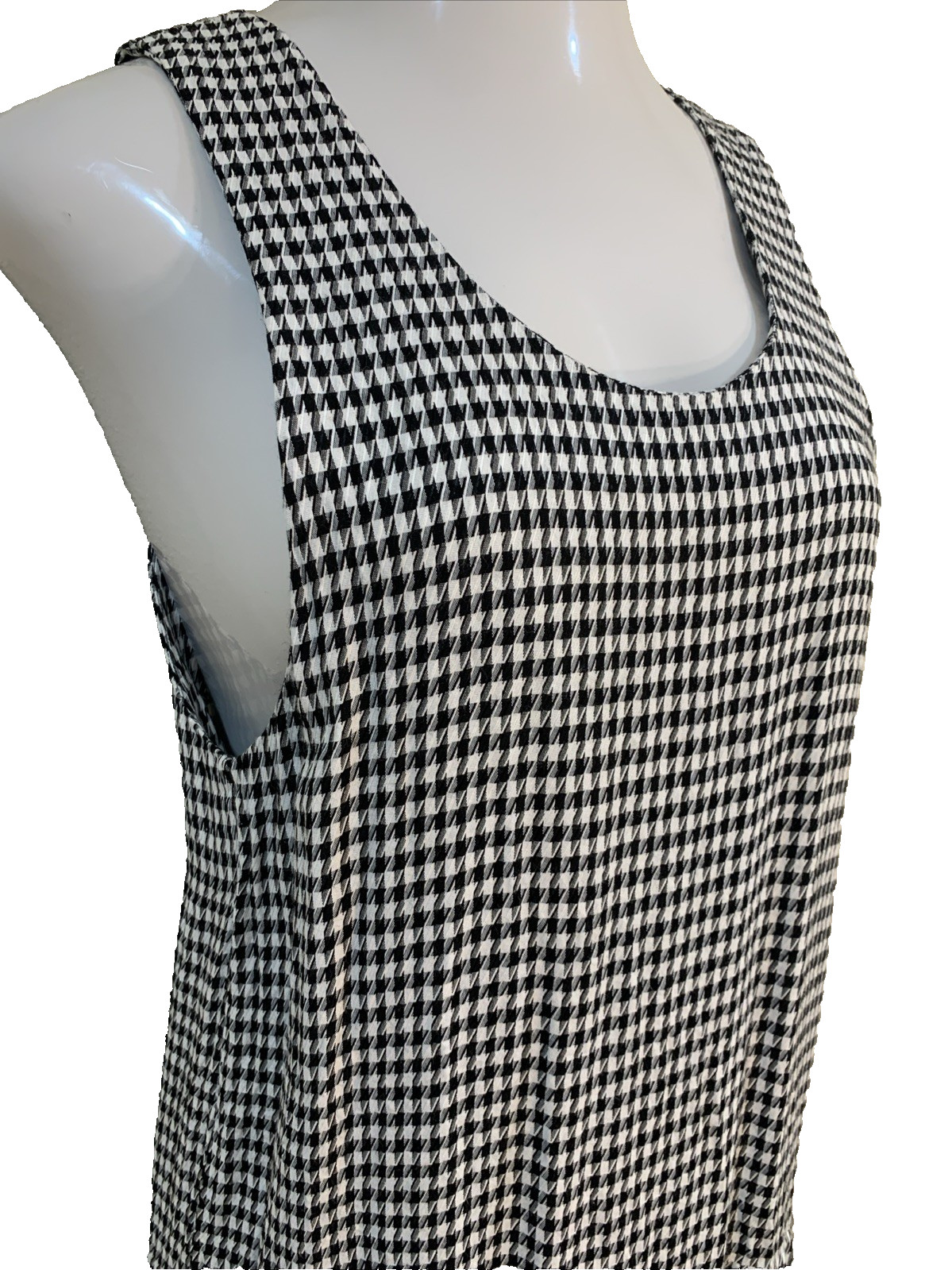 Vintage Dress Misty Lane Womens Size 3/4 Made In USA Houndstooth Buttons 90’s