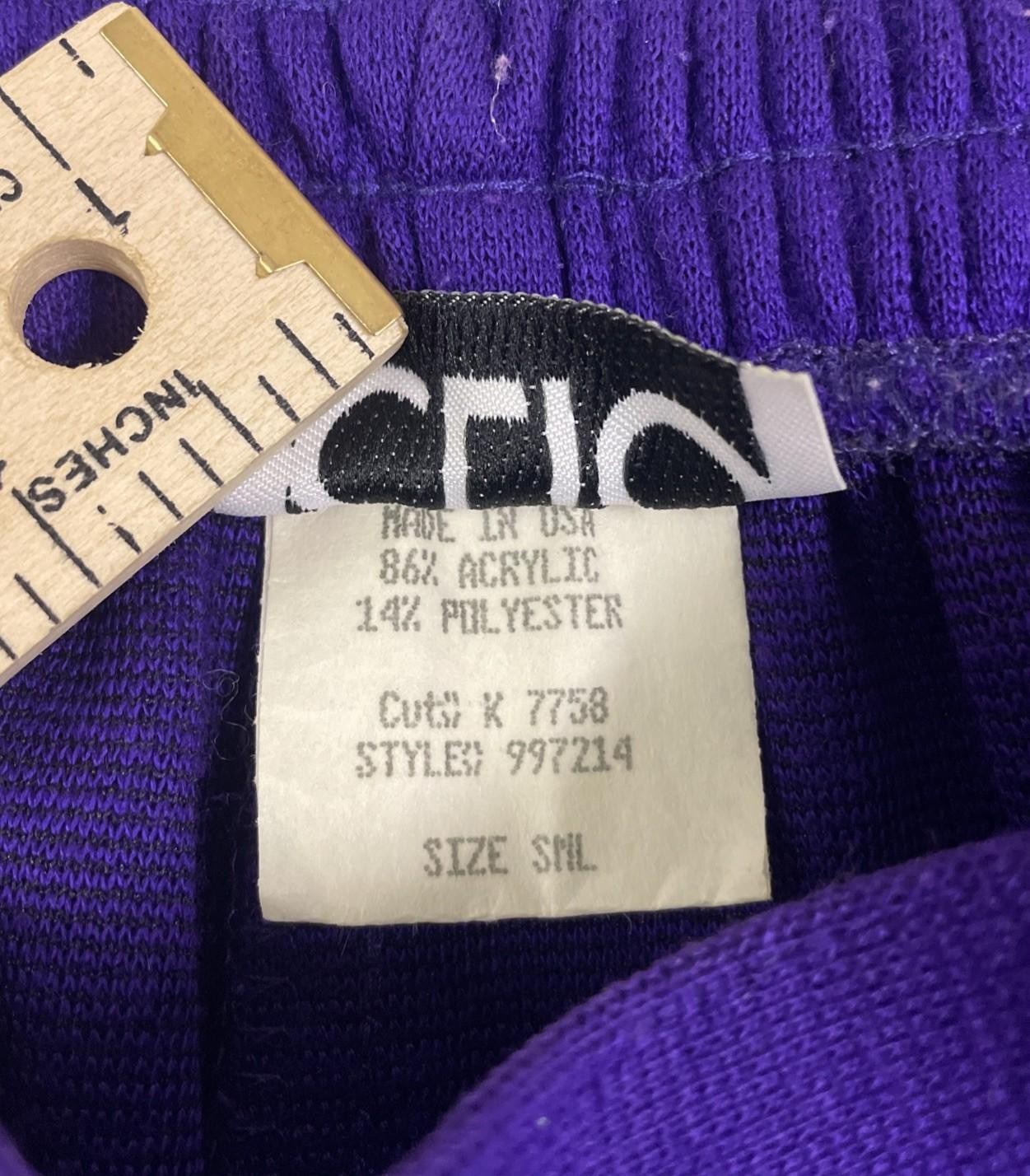 Vintage CLIO Purple Knit 2 Pc Suit Set Jacket Pants Women Small Made USA EUC