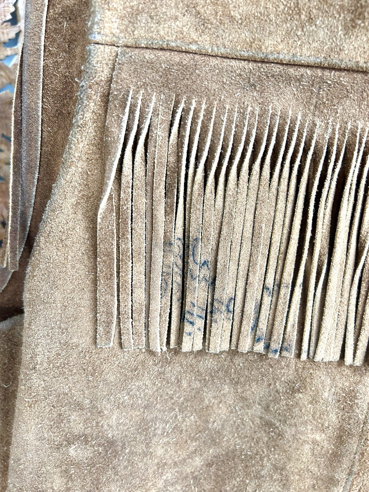 Rare 70s VTG Rock Boho Hippie Woodstock Festival Fringed Suede Leather Vest Top