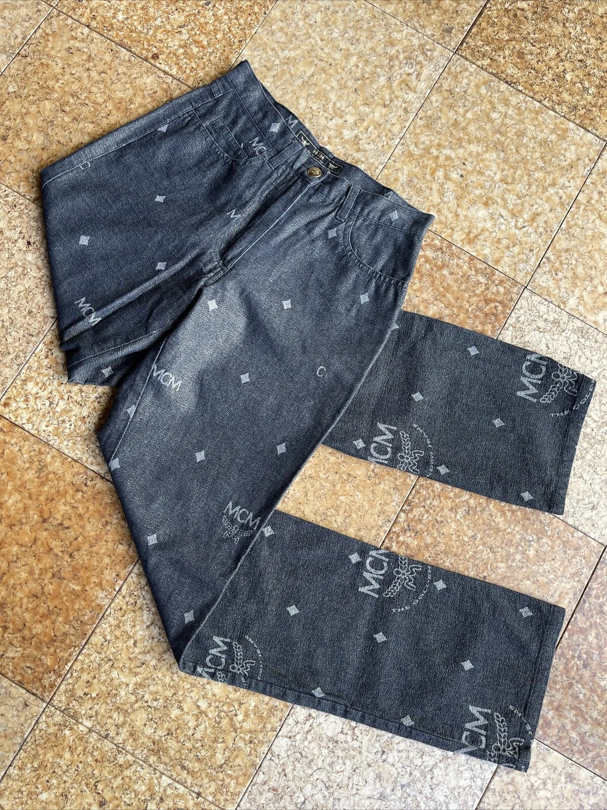VTG 90s MCM The Golden Jeans sz 38 Made in Italy