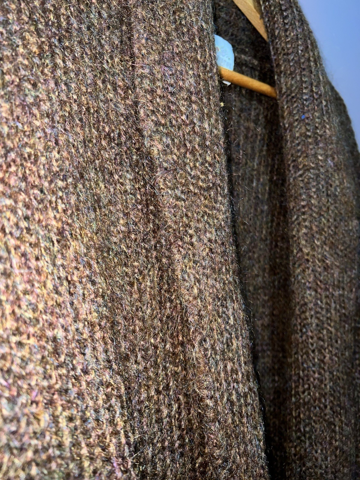 VINTAGE 1990’s MOHAIR SUSAN BRISTOL LONG SHAWL COLLAR SWEATER KURT COBAIN