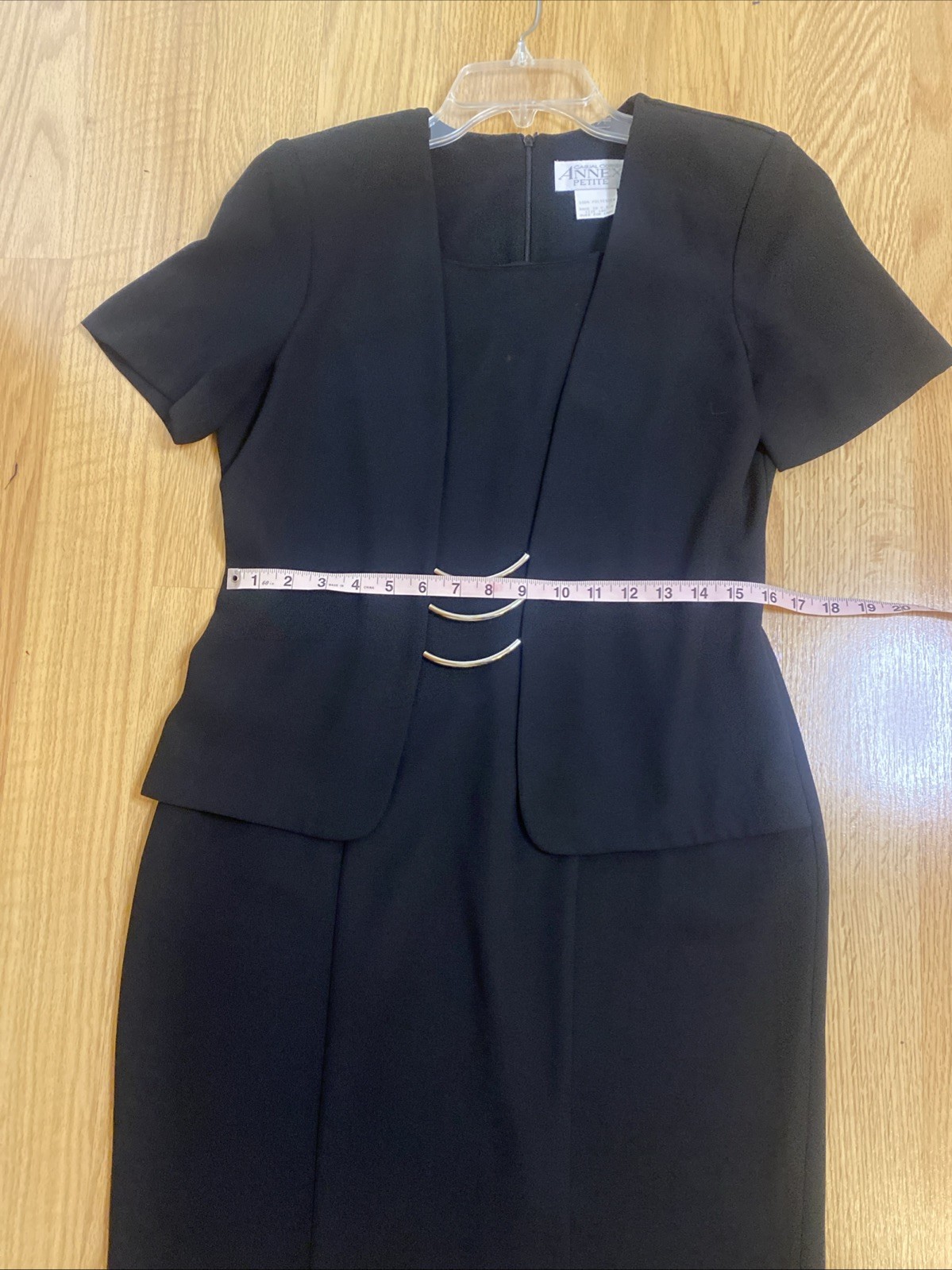 Vintage Casual Corner Sz 10 Petite Black Suit Dress Corpcore Business 80’s Power