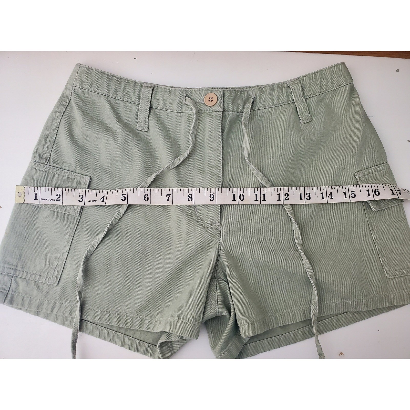 Vintage 90s Express Bleus 100% cotton shorts khaki cargo green army safari 2