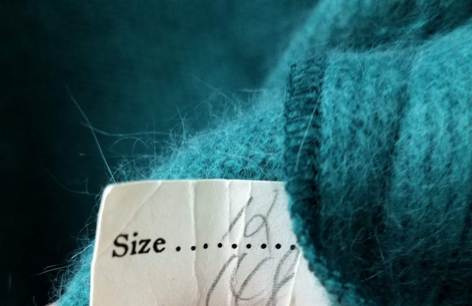 Chistyne Forti Size 12 Vintage Crop Cardigan Sweater Jacket Green Angora Wool