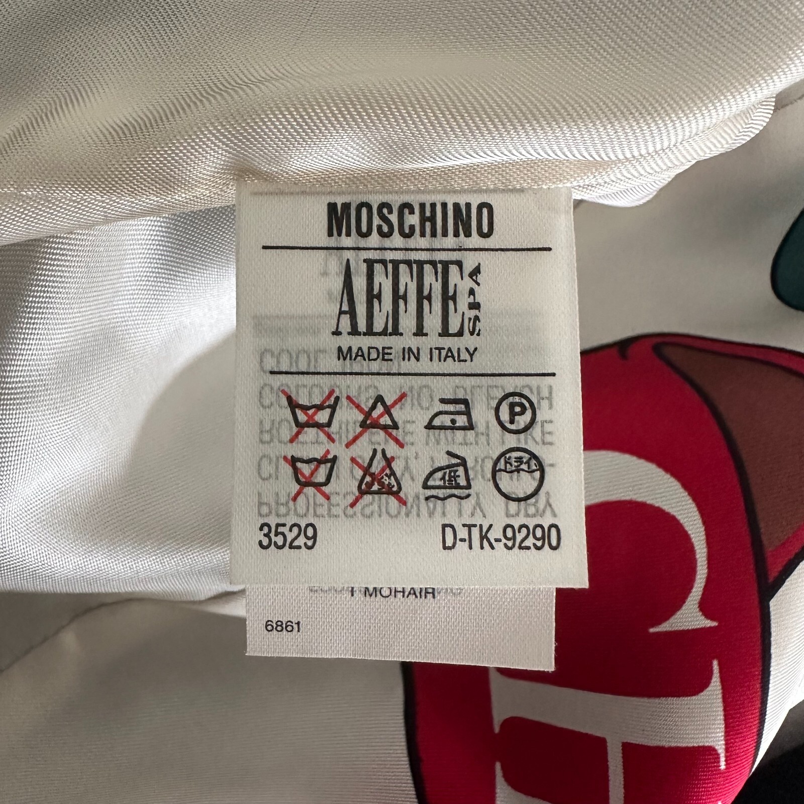 MOSCHINO CHEAP and CHIC blue navy wool & mohair jacket size 42 from F/W 1992/93