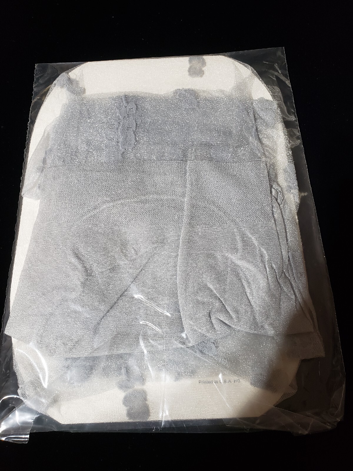 1985 TEXTURED HANES OLEG CASSINI RAMBLING ROSE SILVER SANDLEFOOT PANTYHOSE SZ A
