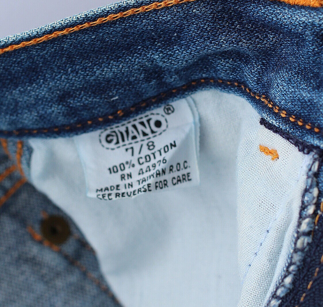 1980s Vintage Gitano High Waist Denim Skirt Knee Mini Dark Wash Straight Size 4