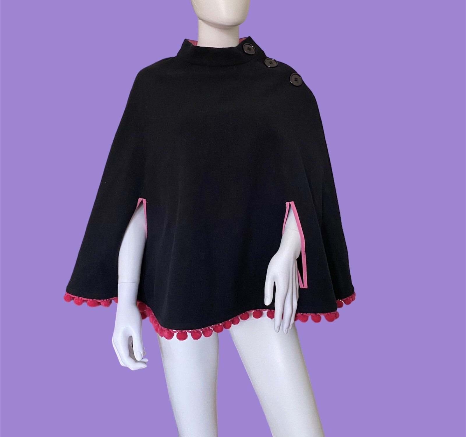 Y2K Vintage CK Bradley New York Poncho Cape Gossip Girl