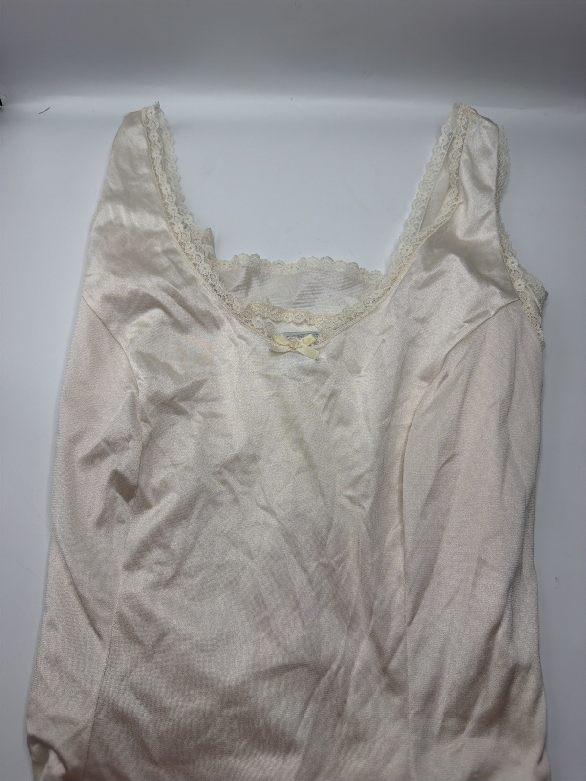 5 VTG Plus Sized Slip Dress Bust 40-46″ Silkie Material Detailed