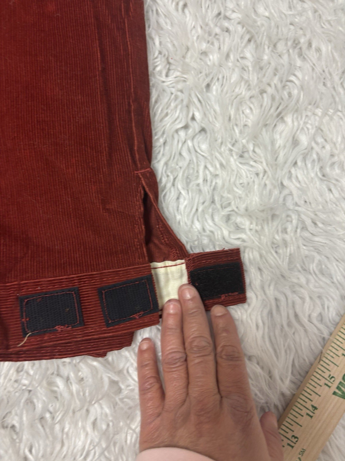 Sunbuster Vintage 1970s Rust Red Corduroy High-waisted Capri Pants by | Small