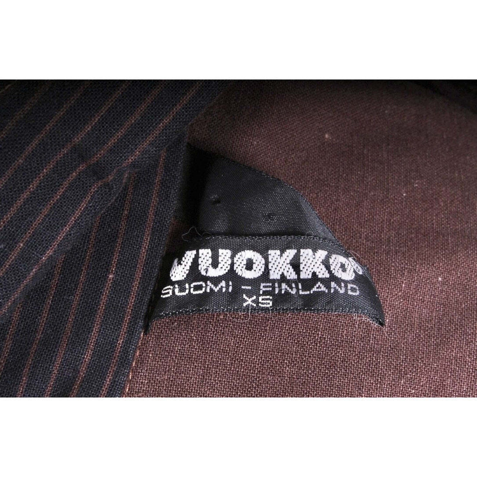 VTG 1970s Vuokko Finland Mod Minimalist Stripe Cotton Coat Dress XS/S