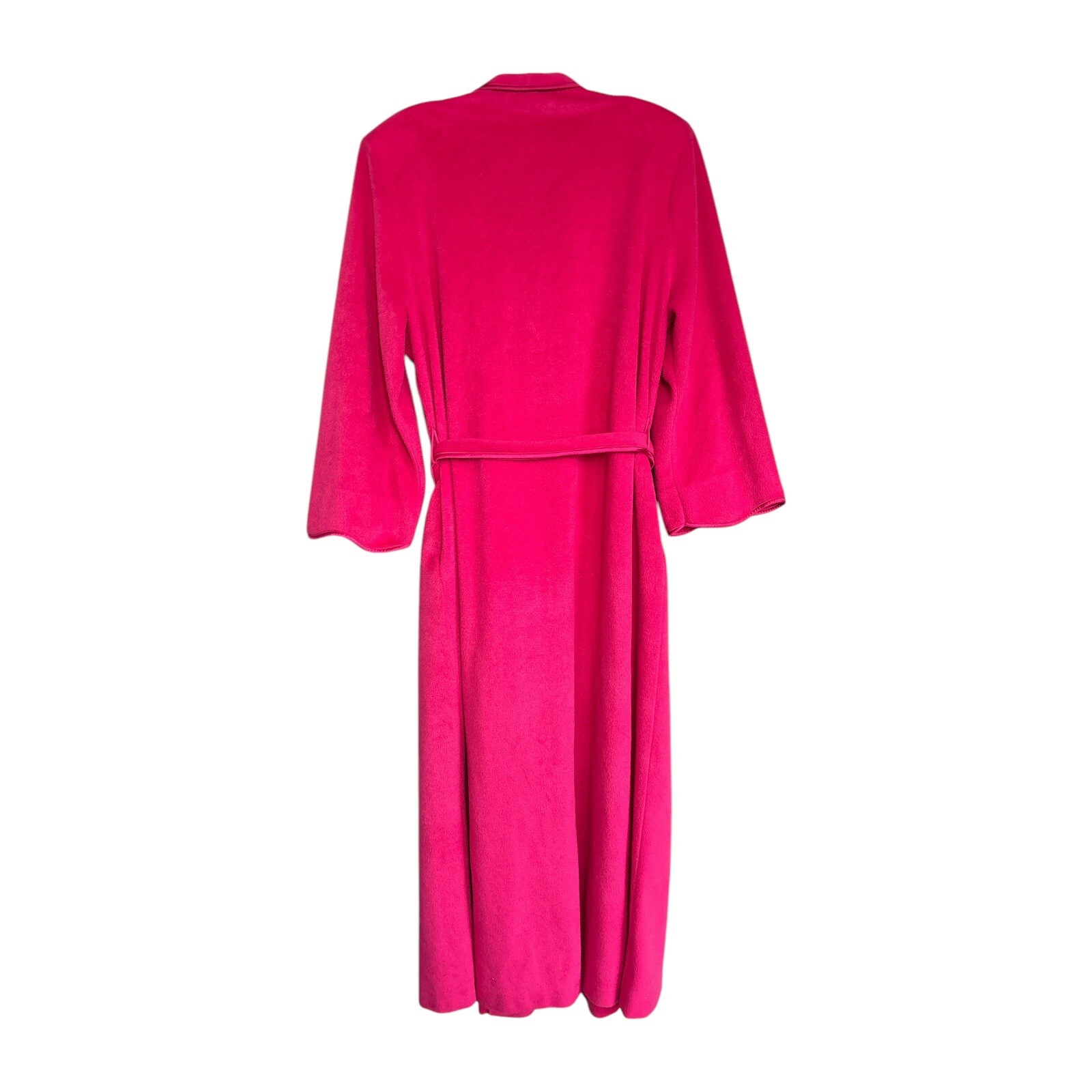 Vintage Vanity FAIR Pink Fuchsia Robe House Coat Wrap Around Pockets ￼