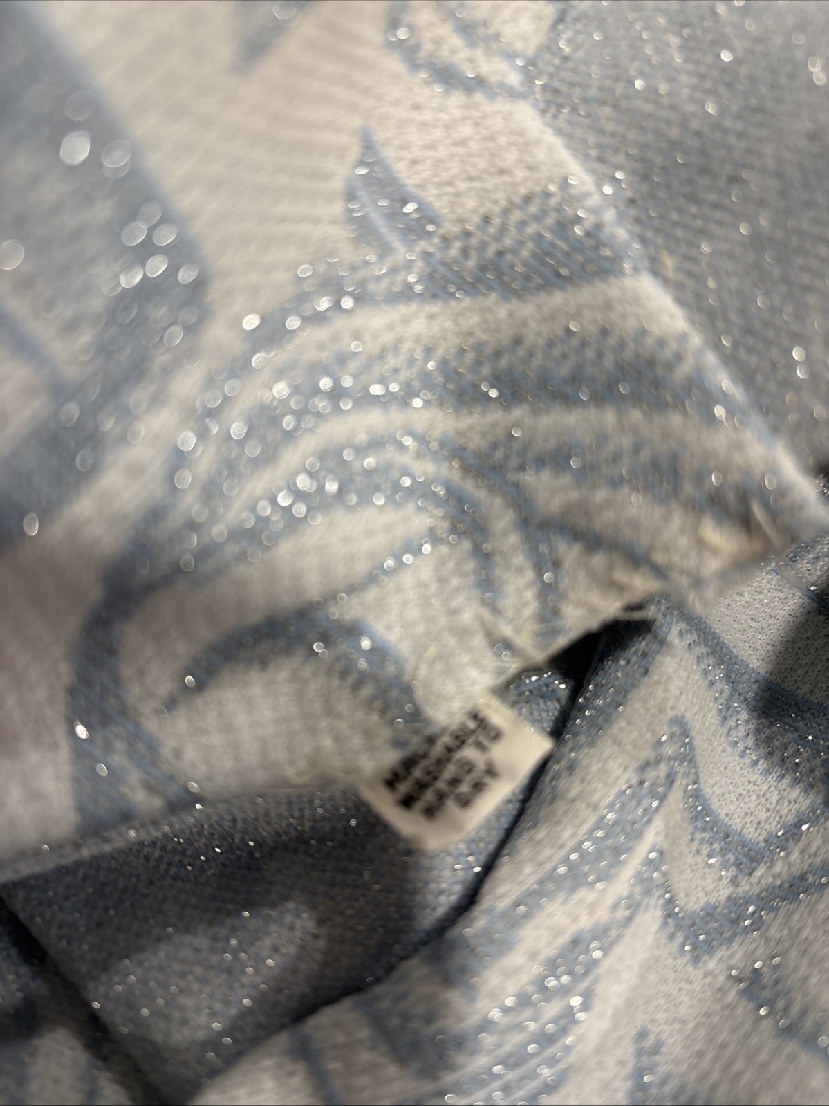 Vtg 60s 70s Mod Blue Silver Metallic Lounging Maxi Dress Hostess Dressing Gown 6