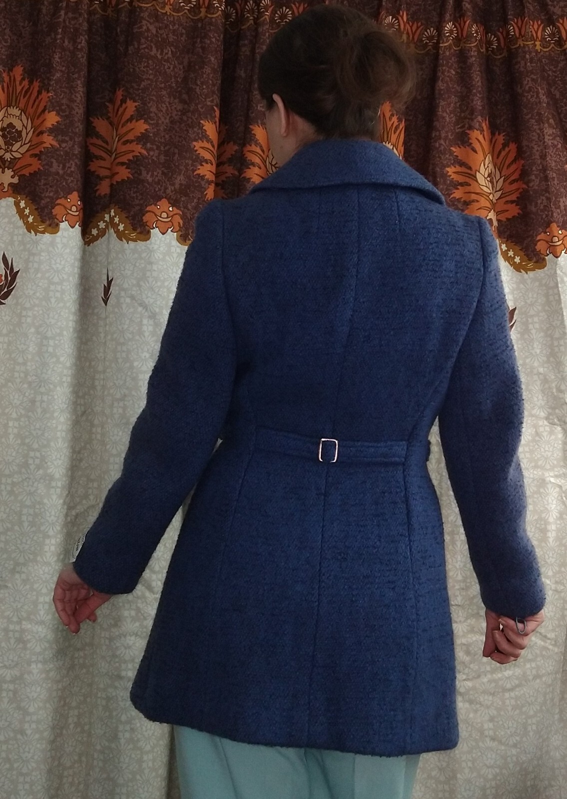 60s Vintage Bromley Blue Deadstock Wool Winter Coat Lined & Nwt