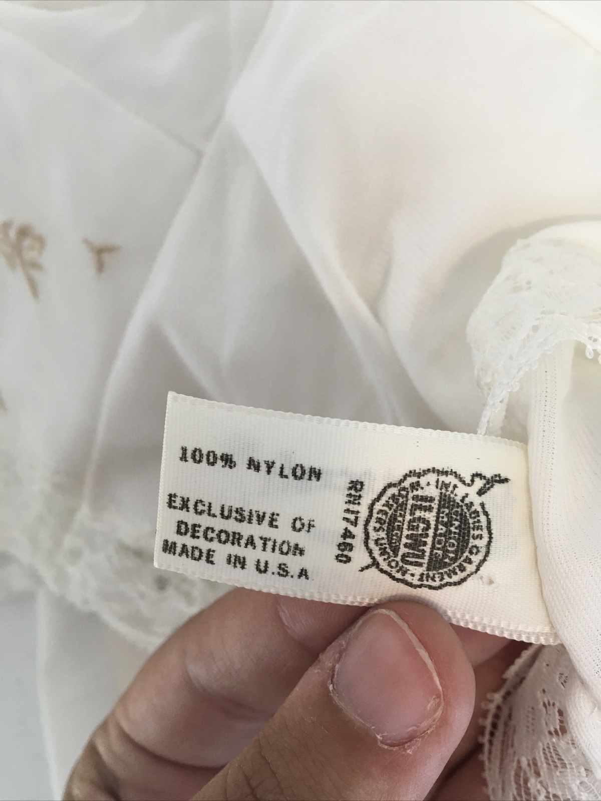 Aristocraft Vintage Full Length Slip Ivory Off White Embroidered Bows NEW NWT