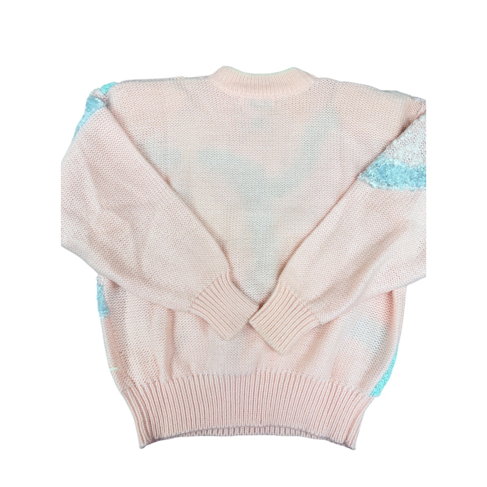 VTG Jaclyn Smith Size S Pastel Fairy Kei Sweater Pearl Rosette Cottagecore