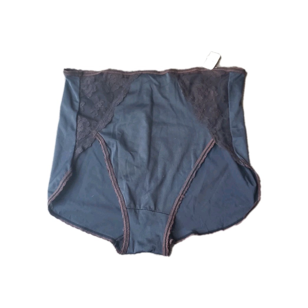NEW VTG 70s Henson Kickernick Black Brown Panties Sz 6 Hip 38 Semi-Sheer USA NOS