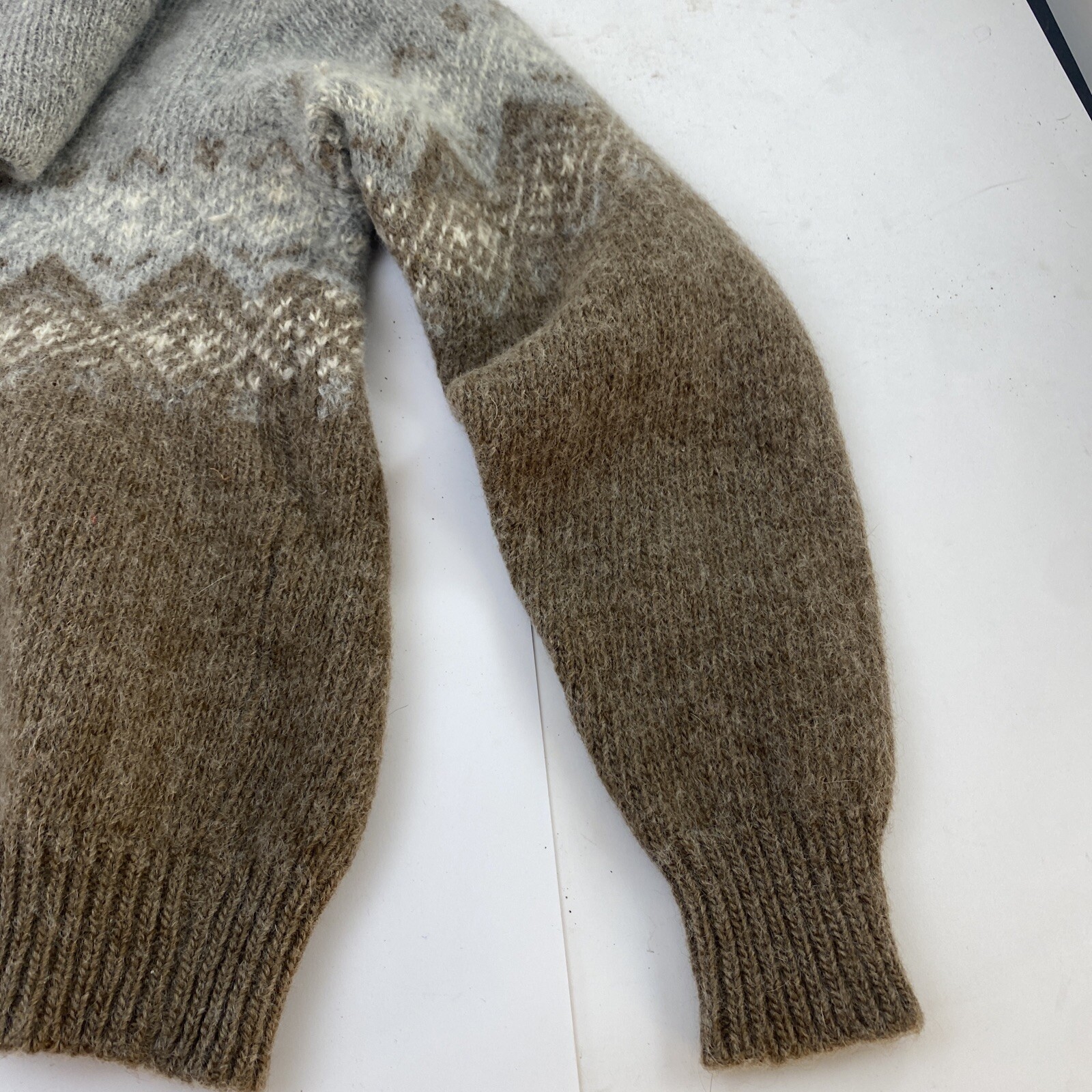 Vintage Pendleton Womens Winter Sweater XL VTG Brown Grey Navajo Pull Over