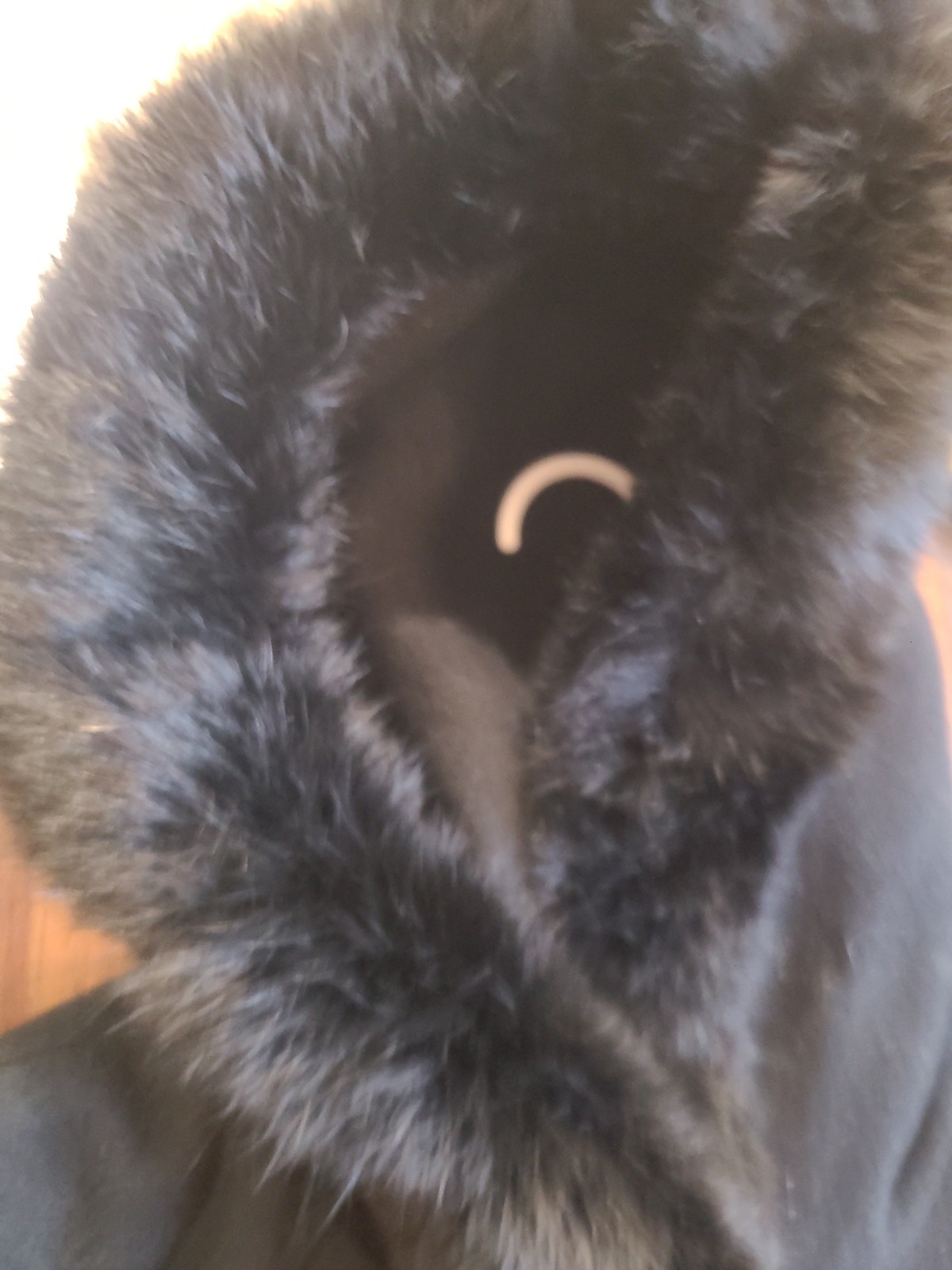 VTG Donnybrook 100% Wool Black Maxi Coat Womens 16 Hood Real Fur Opera Church