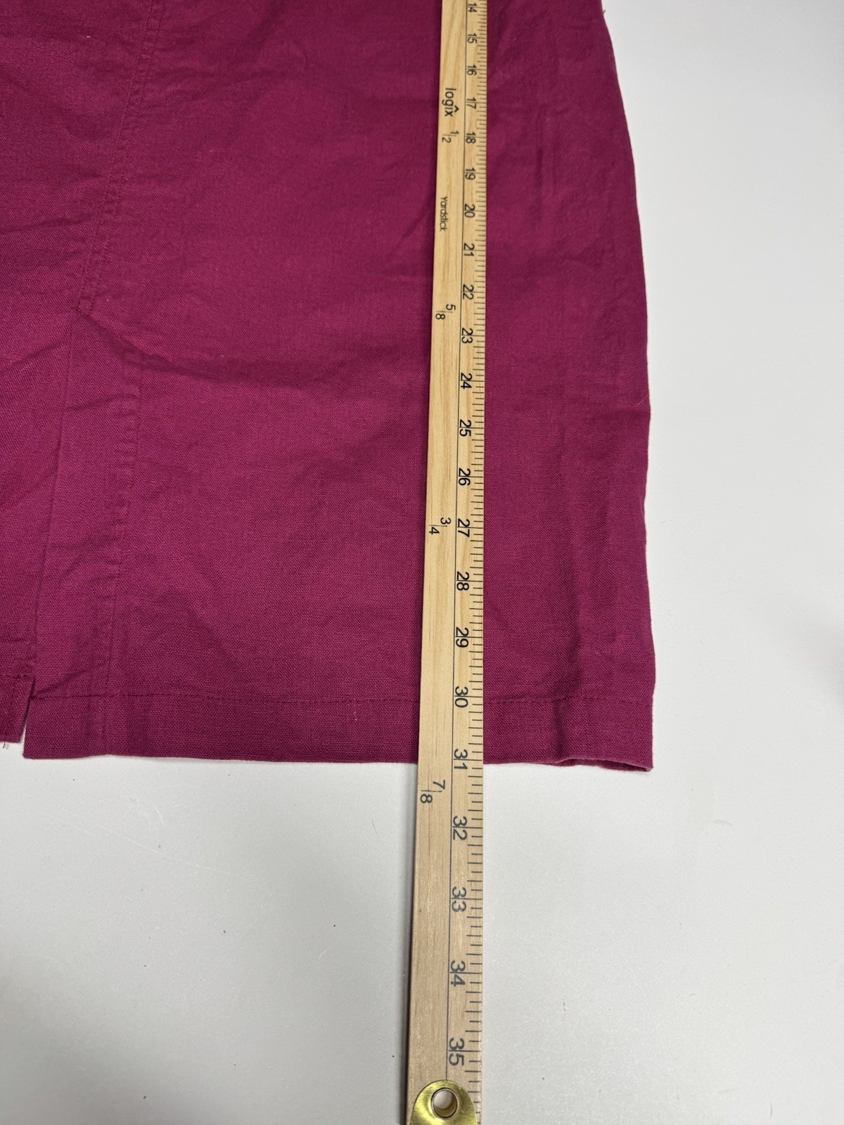Vintage nannette keller Linen Cotton Blend A Line Midi Skirt Cottage Berry